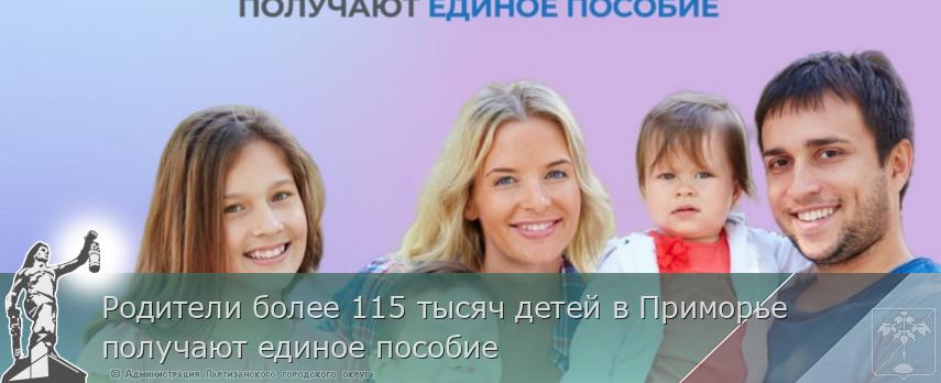 Родители более 115 тысяч детей в Приморье получают единое пособие | Администрация муниципального округа город Партизанск Приморского края Официальный сайт