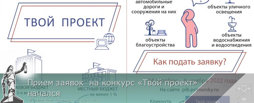Прием заявок  на конкурс «Твой проект» начался  | Администрация муниципального округа город Партизанск Приморского края Официальный сайт