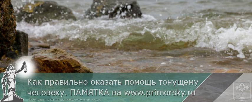 Как правильно оказать помощь тонущему человеку. ПАМЯТКА на www.primorsky.ru  | Администрация муниципального округа город Партизанск Приморского края Официальный сайт